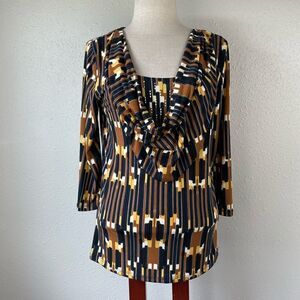 Ellen Tracy Blouse Top Size M EUC